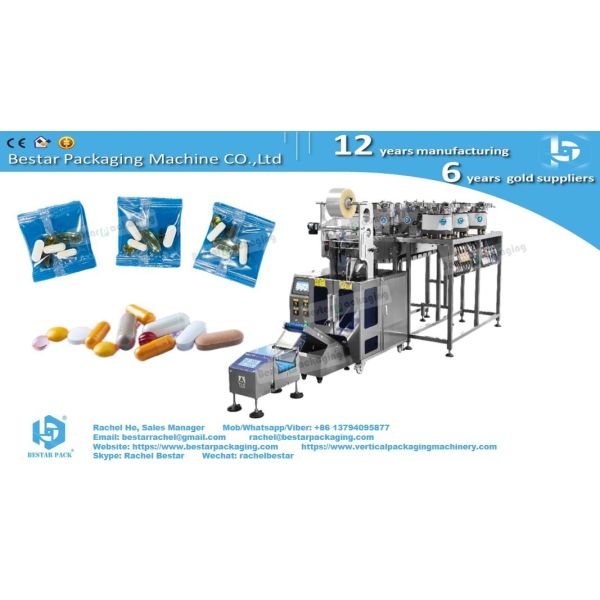 Pharma-Grade Pill Packaging Machine with Automatic Feeder & Custom Rounded Pouch Sealing