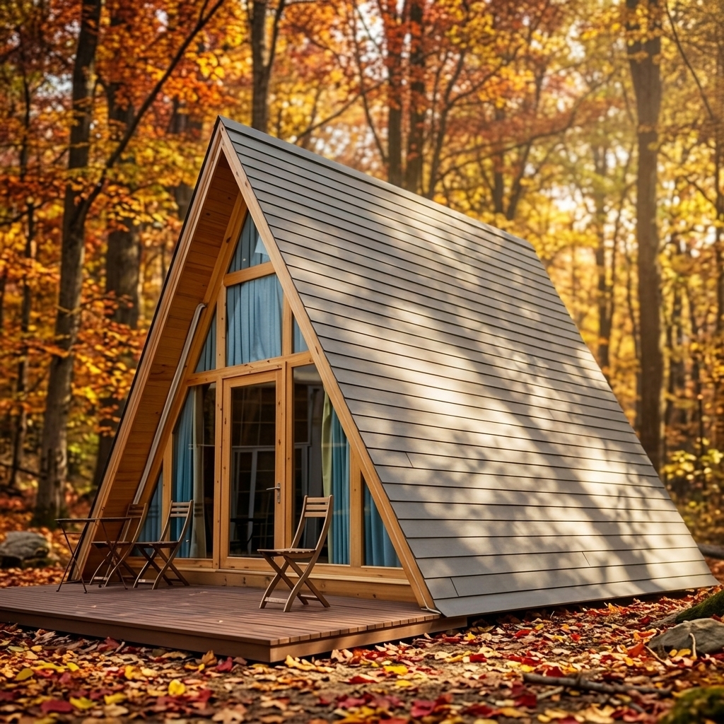 Custom Modern Triangular Prefab House, Lightweight Steel Structure Modular