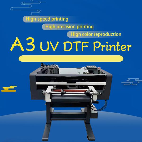 Uv Dtf Printer Printing Machine 3*I3200 UV DTF Printer A1 600MM 8m²/H For Canvas Bag/Hat/T-Shirt/Mask/Trouser/Cushion