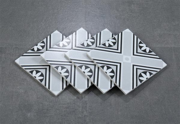 Gray Antibacterial Ceramic Rustic Tile 200x200mm for Kitchen Walls