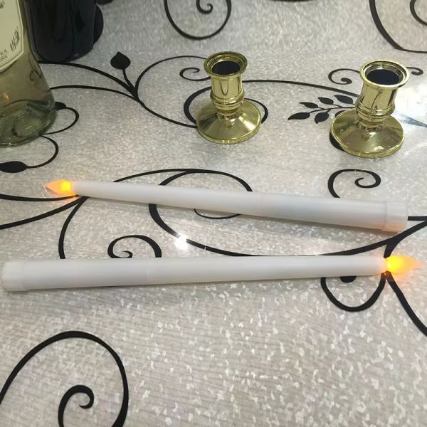 Handmade Flameless Taper Candles Battery Powered Long LED Candles For Home Wedding Party Decor