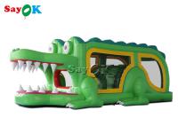 Deslizador Inflavel Seco Salto Salto Exterior Interior Alligator Verde Deslizador Inflavel 8x2.8x3mH