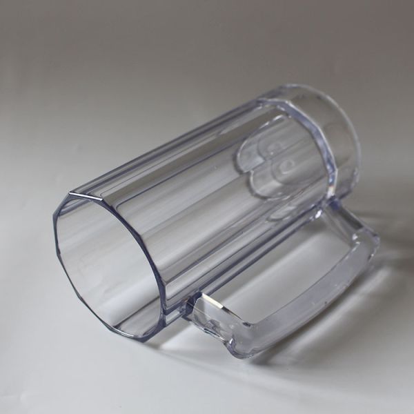 470ml SAN Plastic Beer Glasses 16Oz Customizable Plastic Beer Mug With Handle