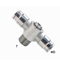 4mm - 16mm Brass One Touch Push-in Fitting Slot Type , Pneumatic Tube Fittings