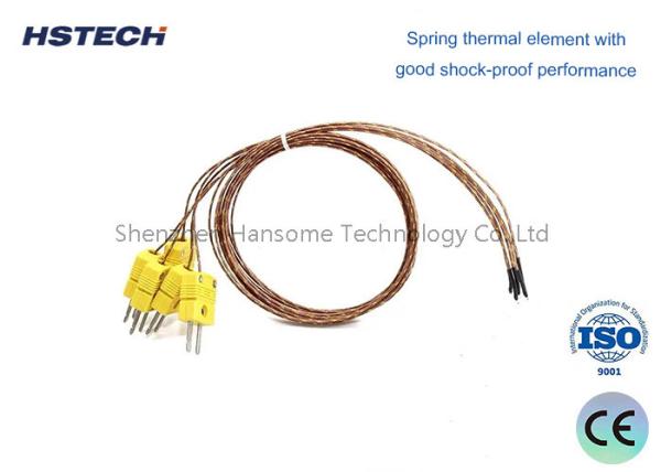NrCr-constantan Thermocouple with Connector, 0-700°C Use Temp, WRE E, Ceramic/Plastic