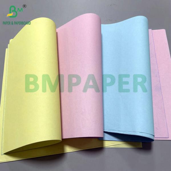 50gsm 60gsm 8.5 x 14 Pink Blue Color Carbonless Paper For Delivery receipt