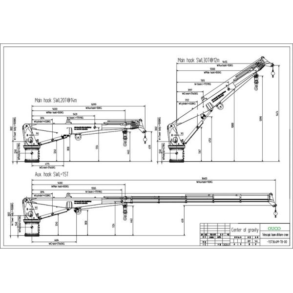 1.5T36M Telescopic Boom Offshore Crane With Full Function Cab
