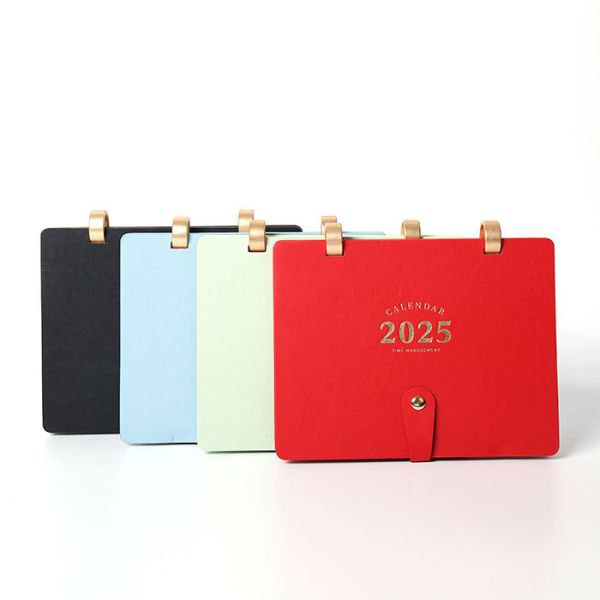 Customized Pu Leather Table Calendar Planner Agenda Diary Office Supplies