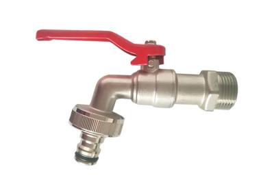 Italy Type Brass Ball Bibcock with Click Quick Tap Adaptor