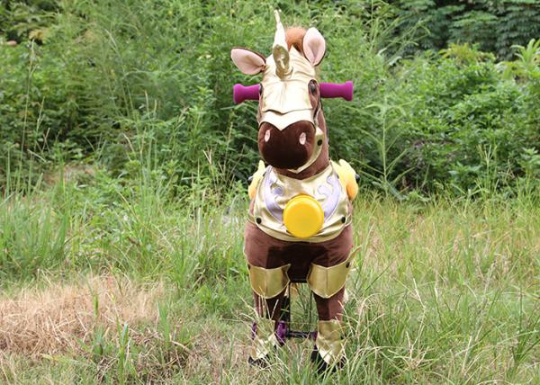 Factory mixed batch of children without musical slide Trojan horse wood mechanical horse