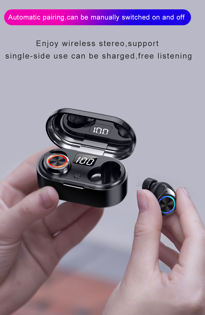 Автоматическое спаривая TW80 IPX5 Sweatproof беспроводное Bluetooth Earbuds