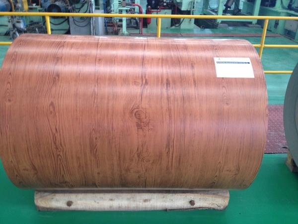 Coil en aluminium PVDF de grain de bois PCM 3003H24 Coil de couleur imprimé 50 ans de garantie Coil revêtu de couleur imprimé
