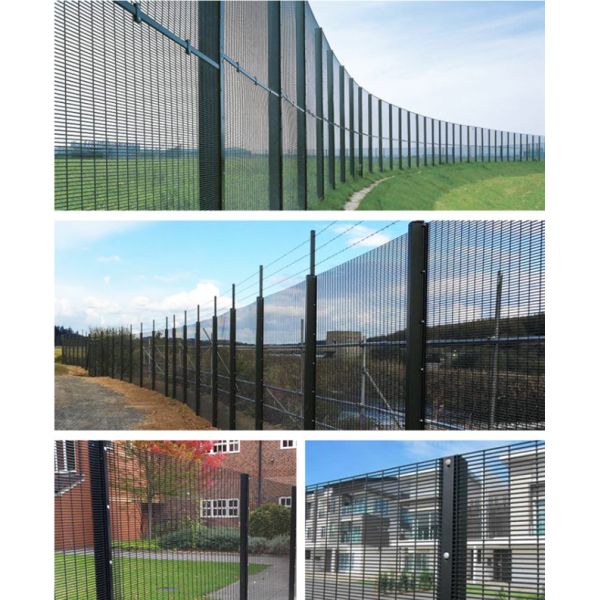 Powder Coating 358 Anti Climb Mesh Fencing Airport High Security