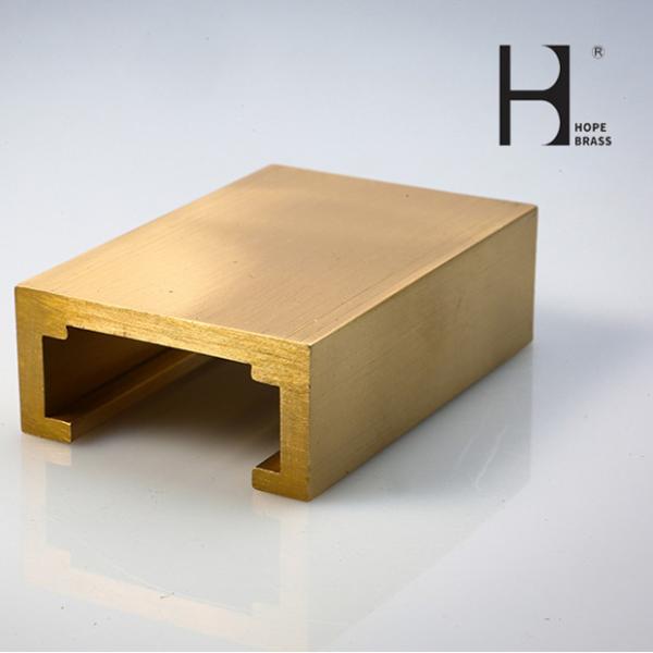 Brushed Wear Resistant Brass U Profile , C38000 Brass Tile Trim