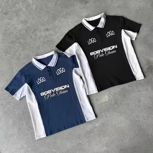 Custom Retro Soccer Jersey Embroidery Logo Design Cropped Boxy Fit Raglan Sleeves Football Shirts Screen Print Polo T-shirts