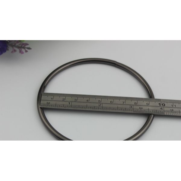 Cheap Customized Handbag Metal Iron Wire Light Gold Big Size 90 mm O Rings For Strap