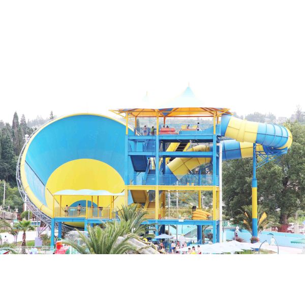 Самое лучшее скольжение воды стеклоткани занятности качества парка воды приключения Aqua