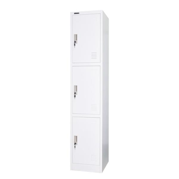 Office Staff Metal Lockers 3 Doors Gym Clothes Storage