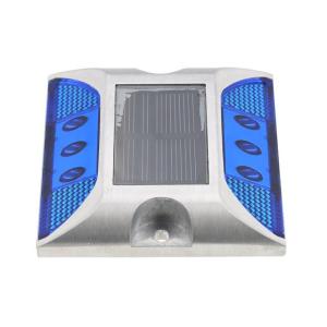 Anti UV PC LED Solar Road Stud Flashing Weatherproof Aluminium Casting