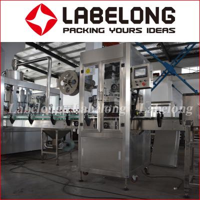 Máquina de etiquetas mineral automática de vidro da luva do psiquiatra da água potável da garrafa 12000BPH do ANIMAL DE ESTIMAÇÃO
