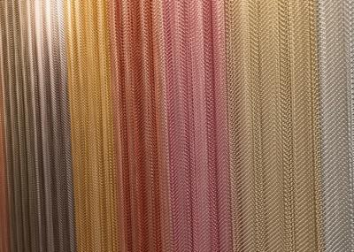 6mm*6mm Yellow Decoration Wire Mesh with Chain Link Weaving for Architectural Design