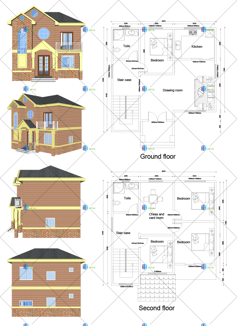 Luxury Villa - (QB02)Steel Luxury Front Elevation House Villa Modern Design