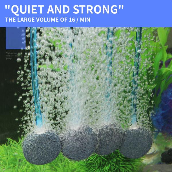 Aquarium 4 Outlet Quiet Air Oxygen Pump Fish Tank Aerator Pump With Air Stone