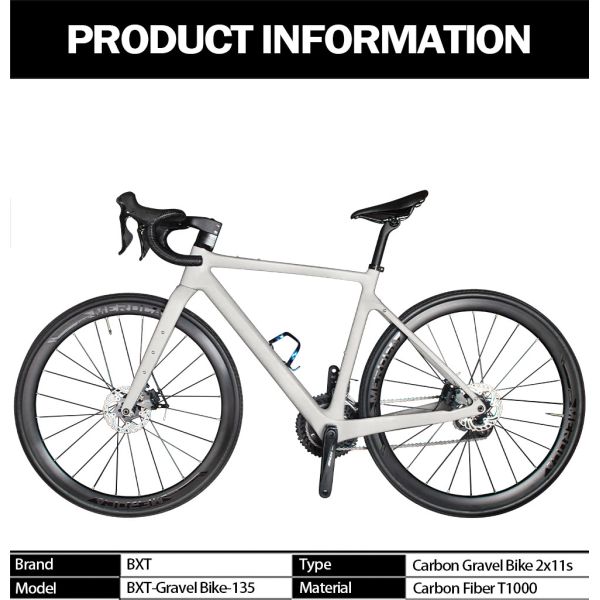 Углеродный гравийный велосипед с дисковым тормозом Полностью скрытый кабельный дорожный велосипед 700C Shimano Group Set