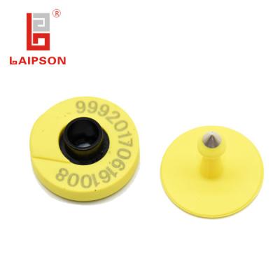 O USDA Integra MINI Swine Ear Tags, etiqueta eletrônica do RFID com botões amarela 30mm*13mm