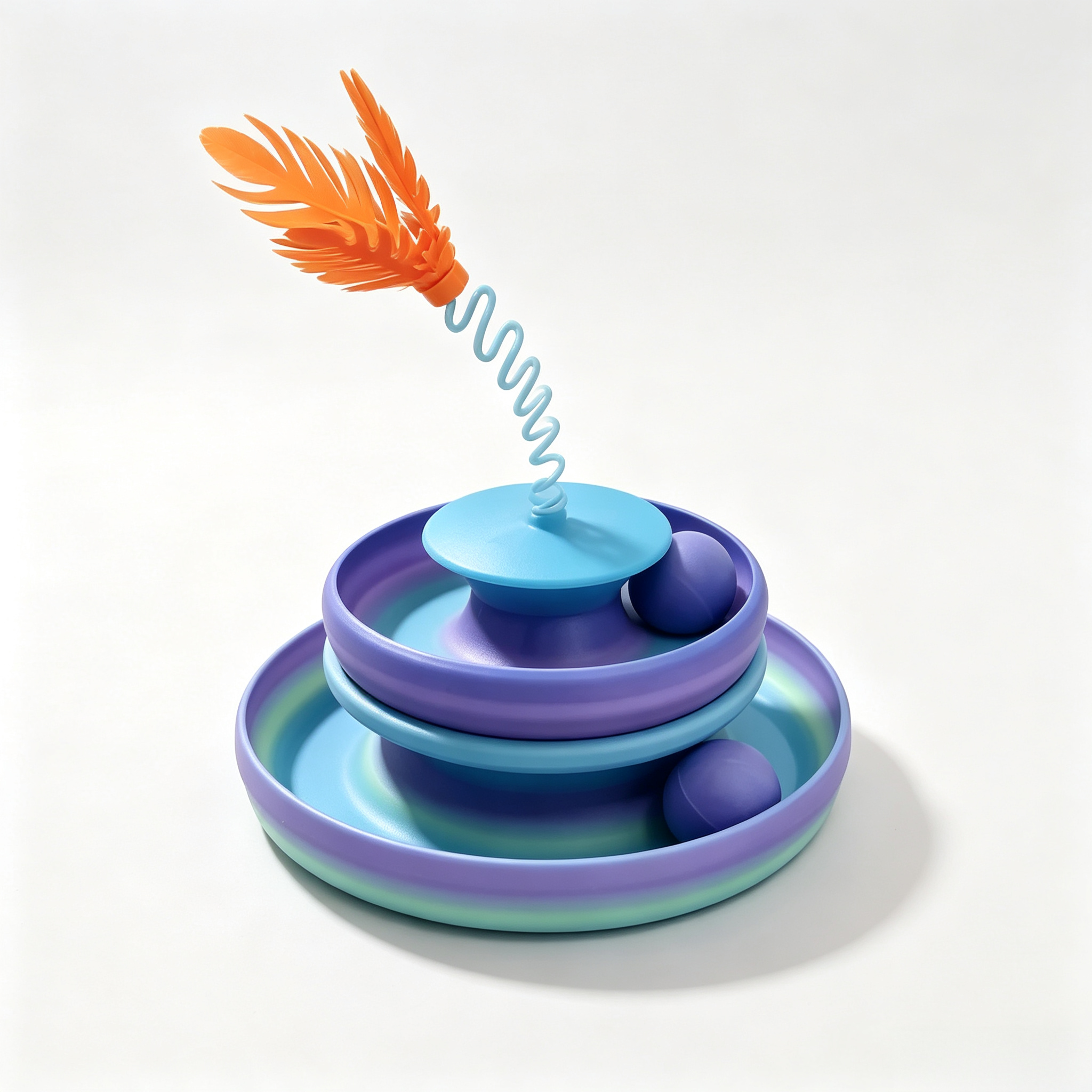 Multi Layer 3D Printed Pet Accessories Detachable Cat Turntable Toy For Indoor