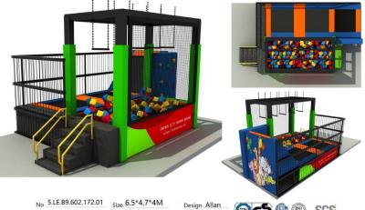 30M2 Best China Factory Supply  Trampoline Park Amusement Indoor Trampoline Park