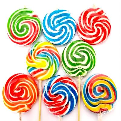 Chinese Snack Cartoon Round Colorful Lollipops Sour And Sweet Bulk Candy 80g