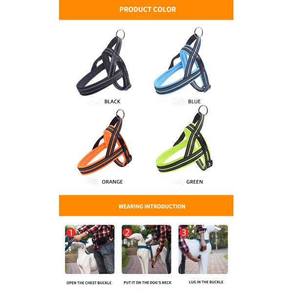 XXS-XXL Reflective Leash And Collar Nylon Four Legged Hi Vis Dog Leads