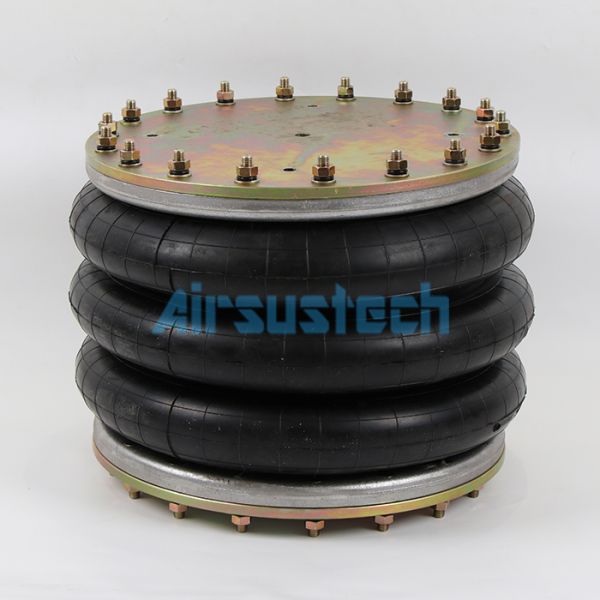 New Firestone W01-358-7286 Air Spring With Flang Ring Triple Convoluted Bellows