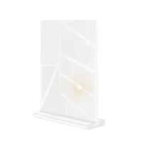 Soporte de metal para póster de doble cara, soporte para letreros de mesa de 150 mm, sin imán