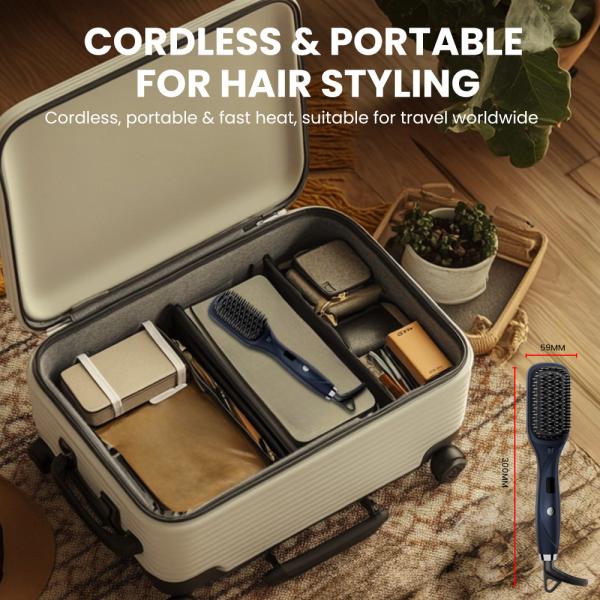 Ultra-high Temperature Negative Ion Hair Straightening Comb With 2 Speed Settings And Over One Hour Battery Life