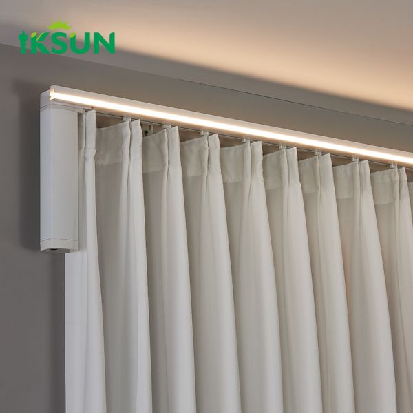 Customize Aluminum Smart Led Lighting Curtain Track Recessed Curtain Rail For Stage