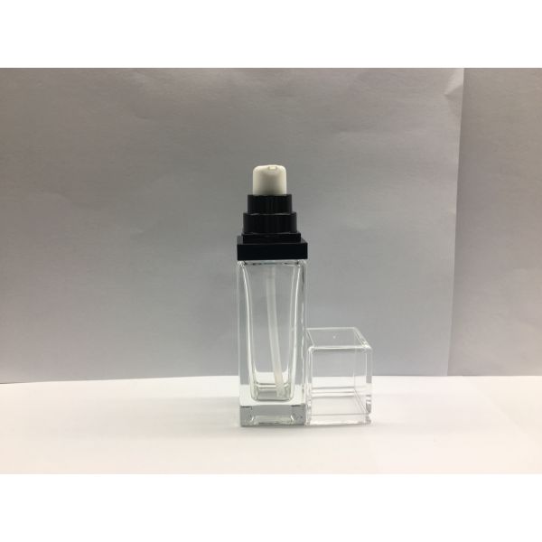 Los tarros poner crema cosméticos de cristal /Lotion embotellan Eco Skincare amistoso y maquillaje que empaquetan al OEM