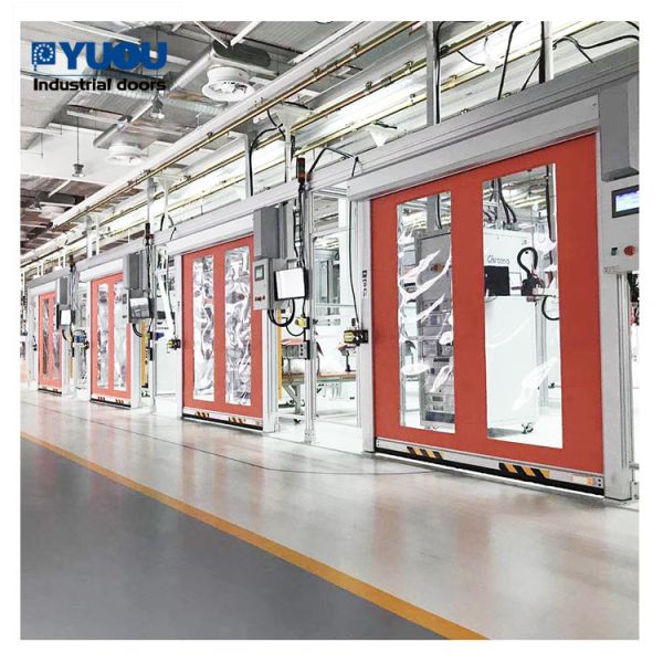 60Hz Electric Rapid Roller Shutter Doors / PVC Roll Up Doors Flexible 1M/s 6m*6m