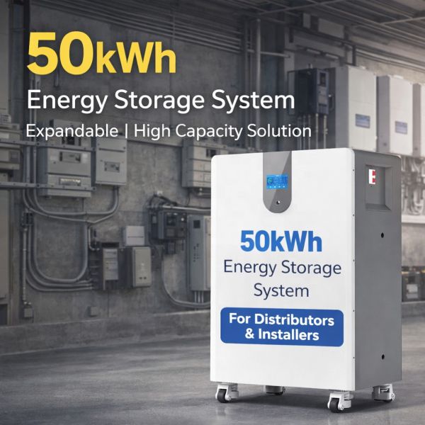 50kWh Home Energy Storage System Low Voltage Vertical Solar Battery 51.2V