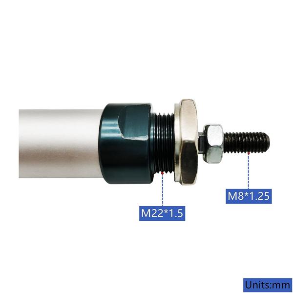 Aluminum Alloy Mini Pneumatic Cylinder , 16mm Double Acting Single Rod Cylinder