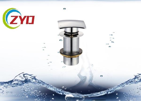 68 X 68mm Square Pop Up Drain Pipe , Stainless Steel Pop Up Drain Without Overflow