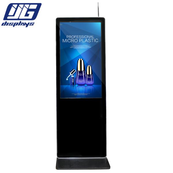 43inch black color floor standing LCD signage display for indoor using