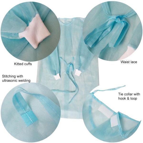 Nonwoven Disposable Surgical Gowns Breathable For Hospital / laboratory