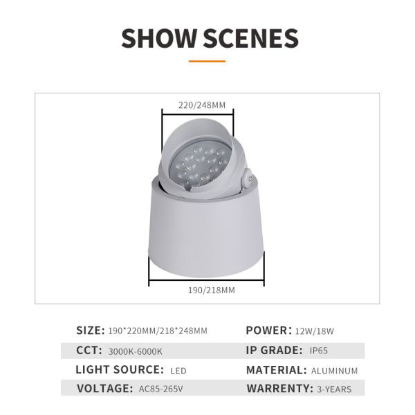 Garden Led Buried Light Lamp Ground 180 Degree Adjustable Angle