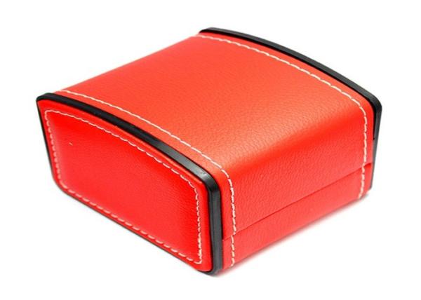 MDF Core Watch Packing Box Black And White Pu Leather Custom Logo TW-036