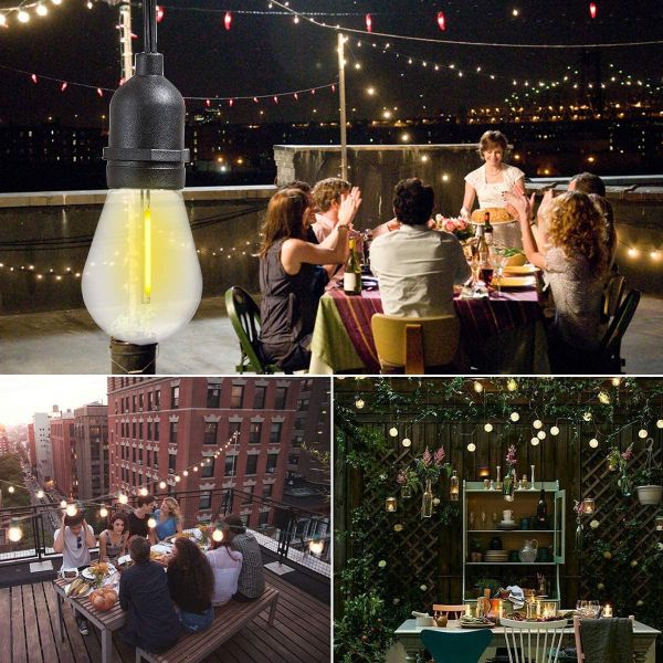 2700K E26 E27 S14 Filament Bulb LED Lights Vintage For Outdoor