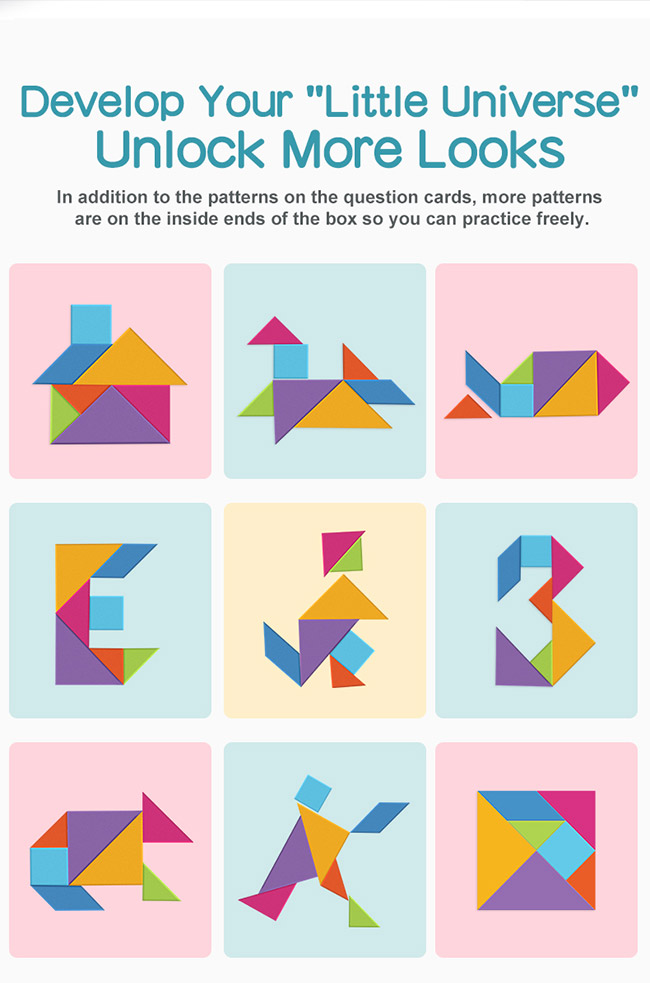 Творческие способности и воображение коробки мозаик ЕВА Tangram магнитные повышая набор