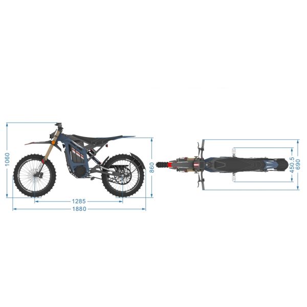 Range 60 km Sur-Ron Dirt Bike Super Electric Motorbike with 11-Speed Gears and Direct