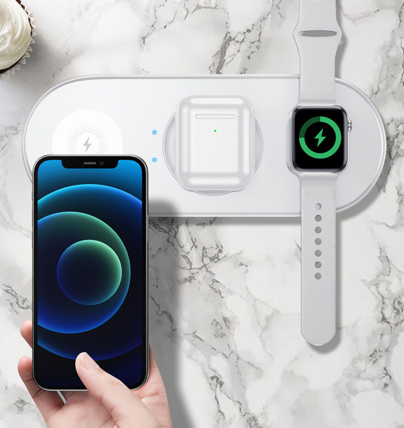 Складывая Multi гаван беспроводной заряжатель для поручать Iwatch шлемофона телефона Яблока